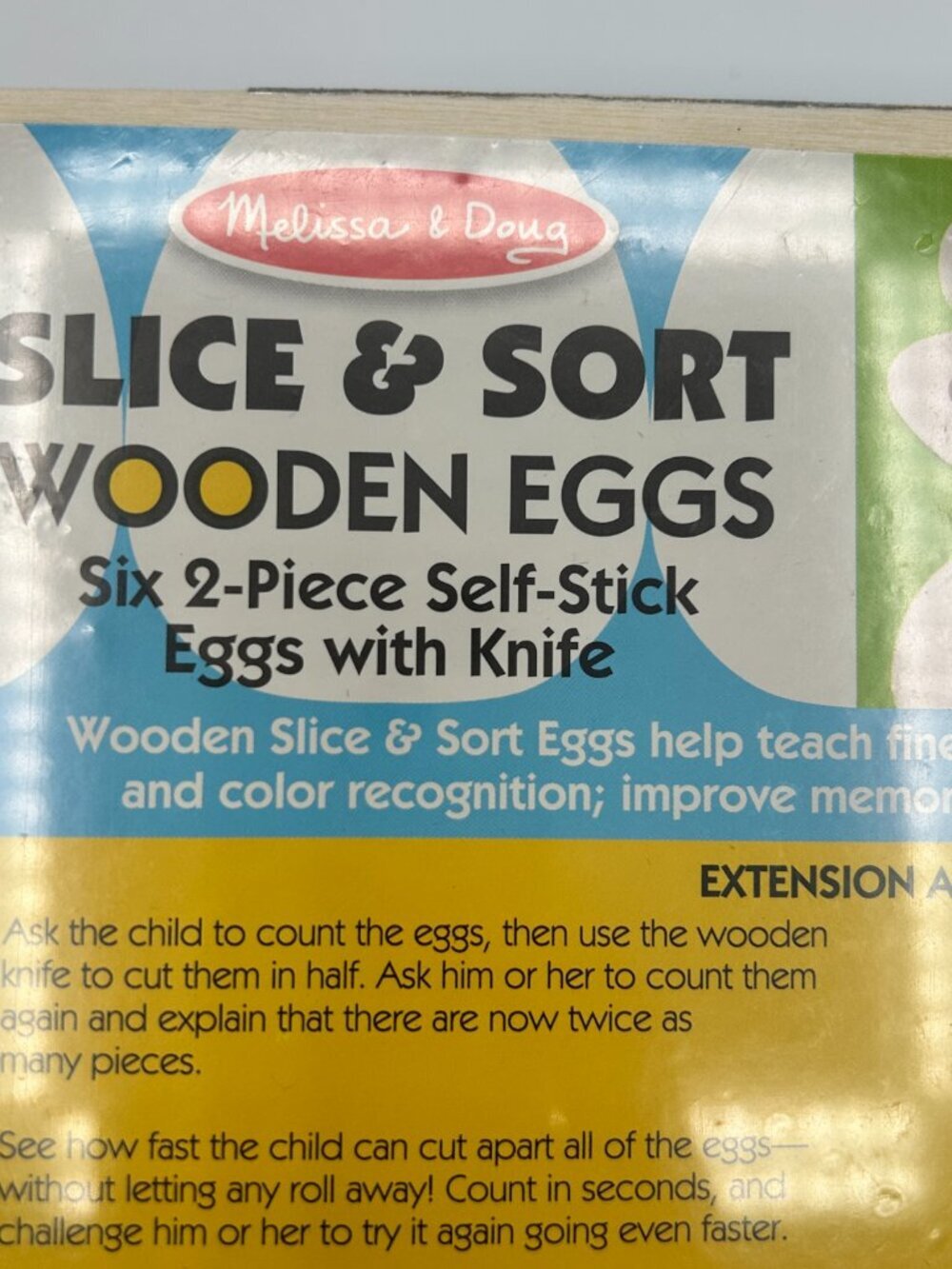 NEW Melissa & Doug Slice & Sort Wooden Eggs - Picture 4 of 5